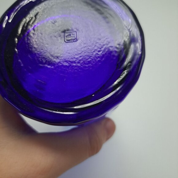 Anchor Hocking Essex Cobalt Blue Iced Tea Glass Vintage Tumbler - Picture 7 of 13